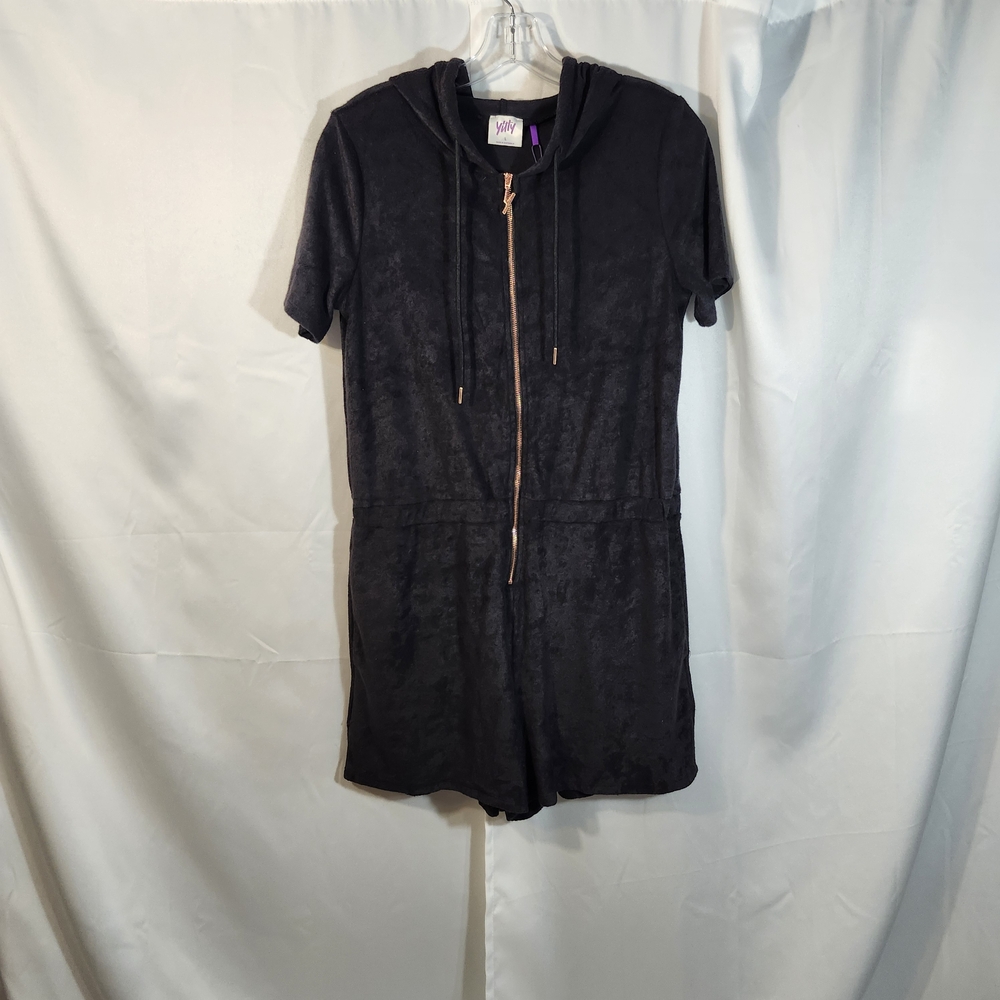 YITTY Black Hooded Jumpsuit